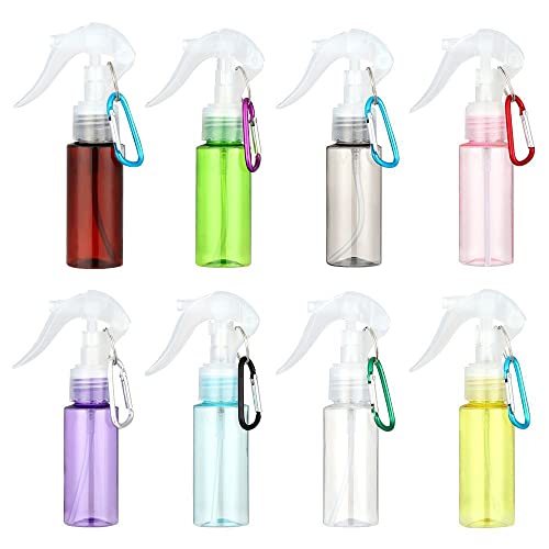60ML Műanyag Parfüm Szórófejet a Horog Karabiner Smink Eszköz Al-palackozó Ravaszt Spray-ket Üres Konténer Krém Minta(szürke)