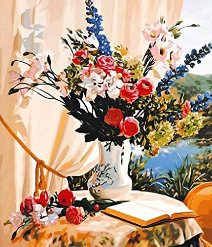 Gyönyörű Virágok irodai Hímzett Vászon A00378 (10CT Penelope,14 X 18)