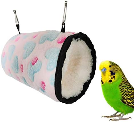TEHAUX Téli Papagáj Többi Fészek Meleg Plüss Hörcsög Függőágy Lóg Alszik Ágyban Pet Supplies (20x13cm, Véletlenszerű, Színes) Madár