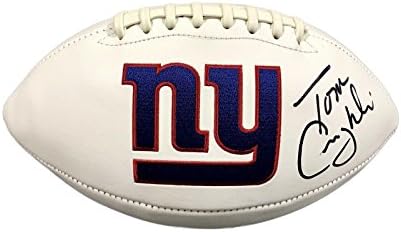 Tom Coughlin New York Giants Aláírt Logó Labdarúgó SZÖVETSÉG - Dedikált Focilabda