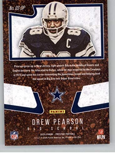 2020 Panini Prestige Régi Iskola 14 Drew Pearson Dallas Cowboys NFL Labdarúgó-Trading Card