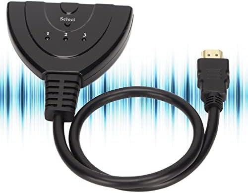 Ranvo 3 az 1-Video Splitter Kábel, HD Multimédia Interfész Kapcsoló True Color Stabil Veszteségmentes 250MHz Sávszélesség Mutatók