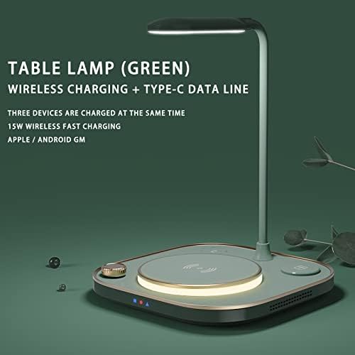 LED asztali Lámpa, Vezeték nélküli Töltő, 4-In-1Multifunction Kompatibilis iWatch/iPhone/Airpods 15W Szuper Gyors Vezeték nélküli