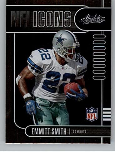 2019 Abszolút NFL Ikonok Foci 4 Emmitt Smith Dallas Cowboys Hivatalos NFL Kereskedelmi Kártyát A Panini Amerika a Nyers (NM vagy