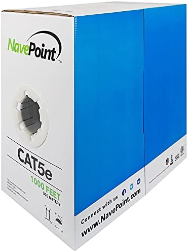 NavePoint CAT5e (CMP), 1000 Ft, Zöld, Szilárd Ömlesztett Ethernet Kábel, 24AWG 4 Pár, Árnyékolatlan Sodrott érpár (UTP) 1 Csomag