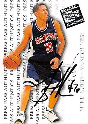 Mike Bibby dedikált Kosárlabda Kártya (Arizona Wildcats) 1998 Nyomja meg Át Authentics 2 - Aláíratlan Kosárlabda Kártyák