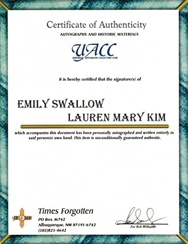 Emily Lenyelni, mint A Fegyvergyáros & Lauren Mary Kim-Kaszkadőr, 10 x 8 Star Wars-A mandalore-i ACC Autogramot sm
