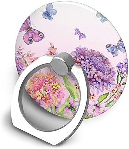 Gyönyörű, Élénk Virágok Színes Pillangók mobiltelefon Gyűrű Jogosultja 360 Fokos Forgatható Összecsukható Ujj Gyűrű Állni Telefon