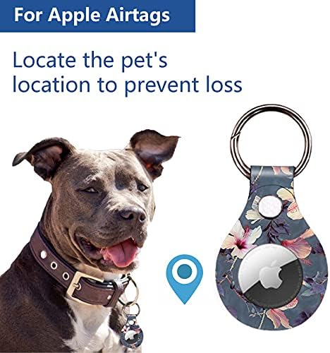 CoKi 2db Anti-Semmiből Könnyű védőtok Apple Airtag 2021, Lily Hibiszkusz GPS Hordozható Fedél Kiegészítő Airtags Kulcstartó, Puha